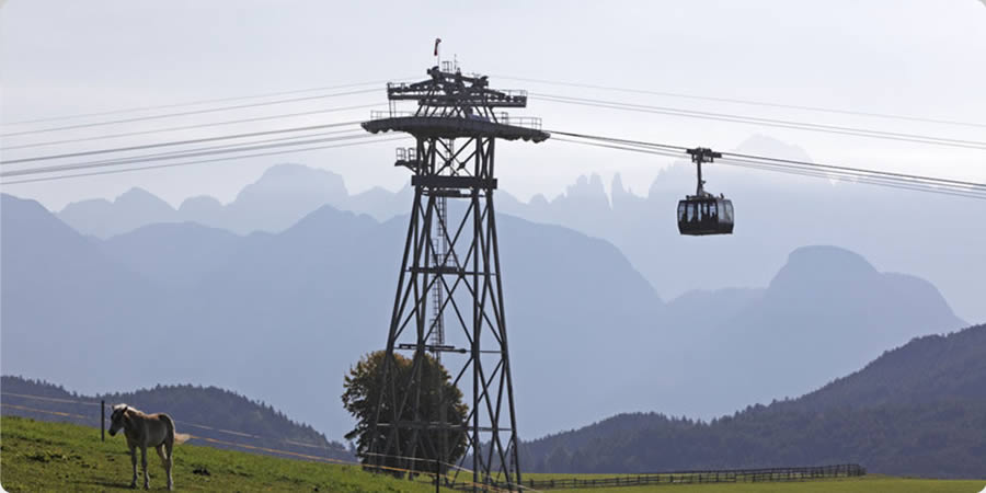 Mit der Seilbahn nach Bozen